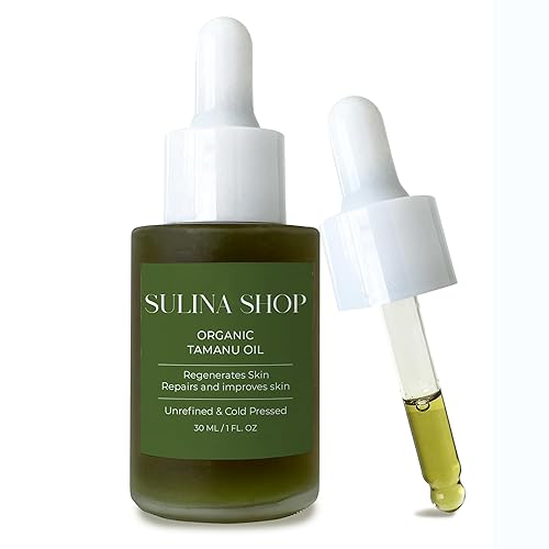 Aceite de tamanu orgánico para la piel, 100% puro, prensado en frío, sin refinar, libre de crueldad, hidratante, hidratante para el cuidado de la