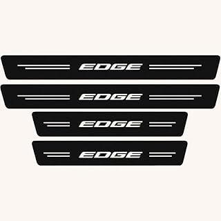 4pcs Car Door Sill Protector for Ford Edge Carbon Fibre Anti-Scratch Threshold Guard Strips Interior Entry Protection Accessories