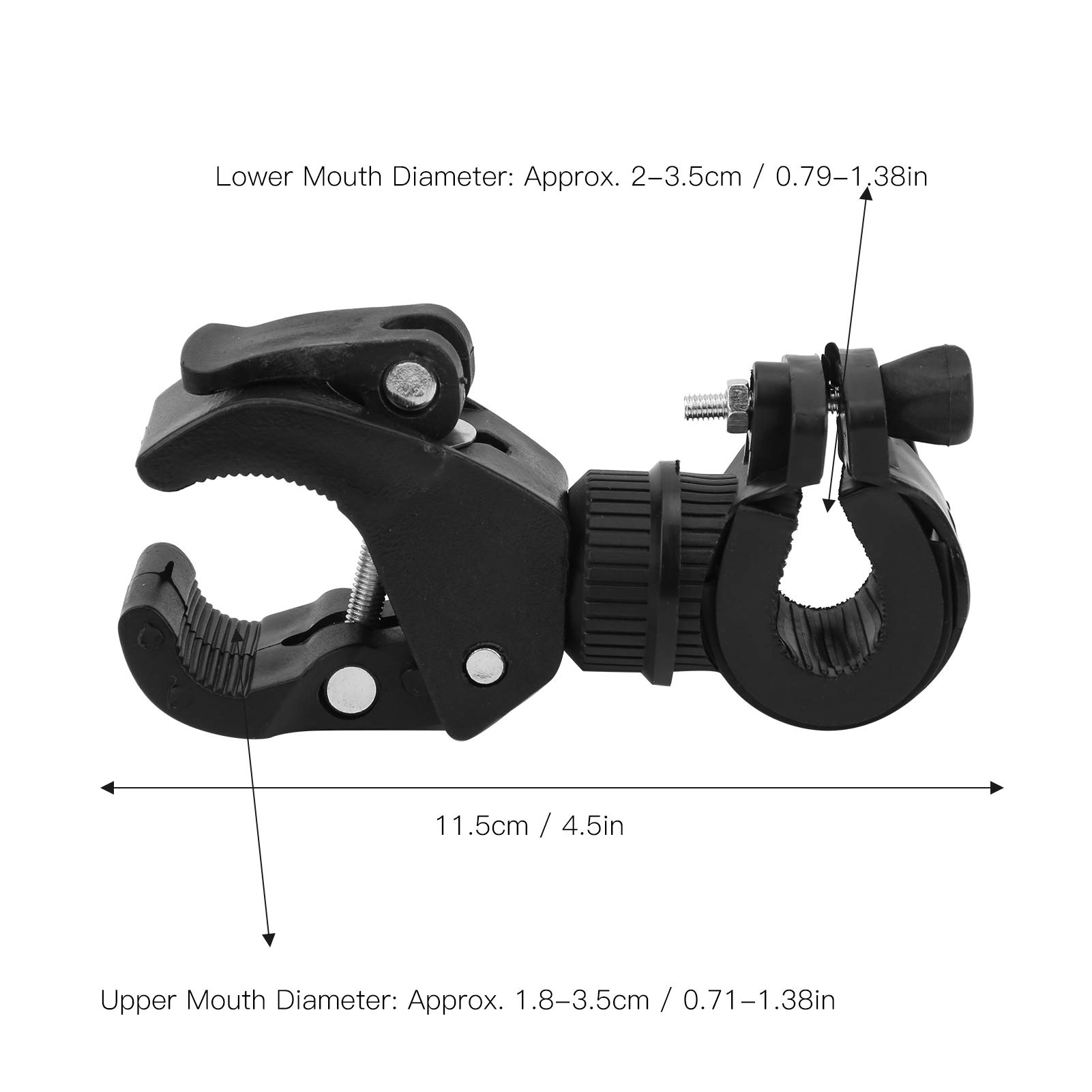 Bike Flashlight Holder, 2Pcs Flashlight Mount Holder 360 Degree Rotatable Mount Bicycless Mounting Bracket Flashlight Holder Torch Clip for Cycling