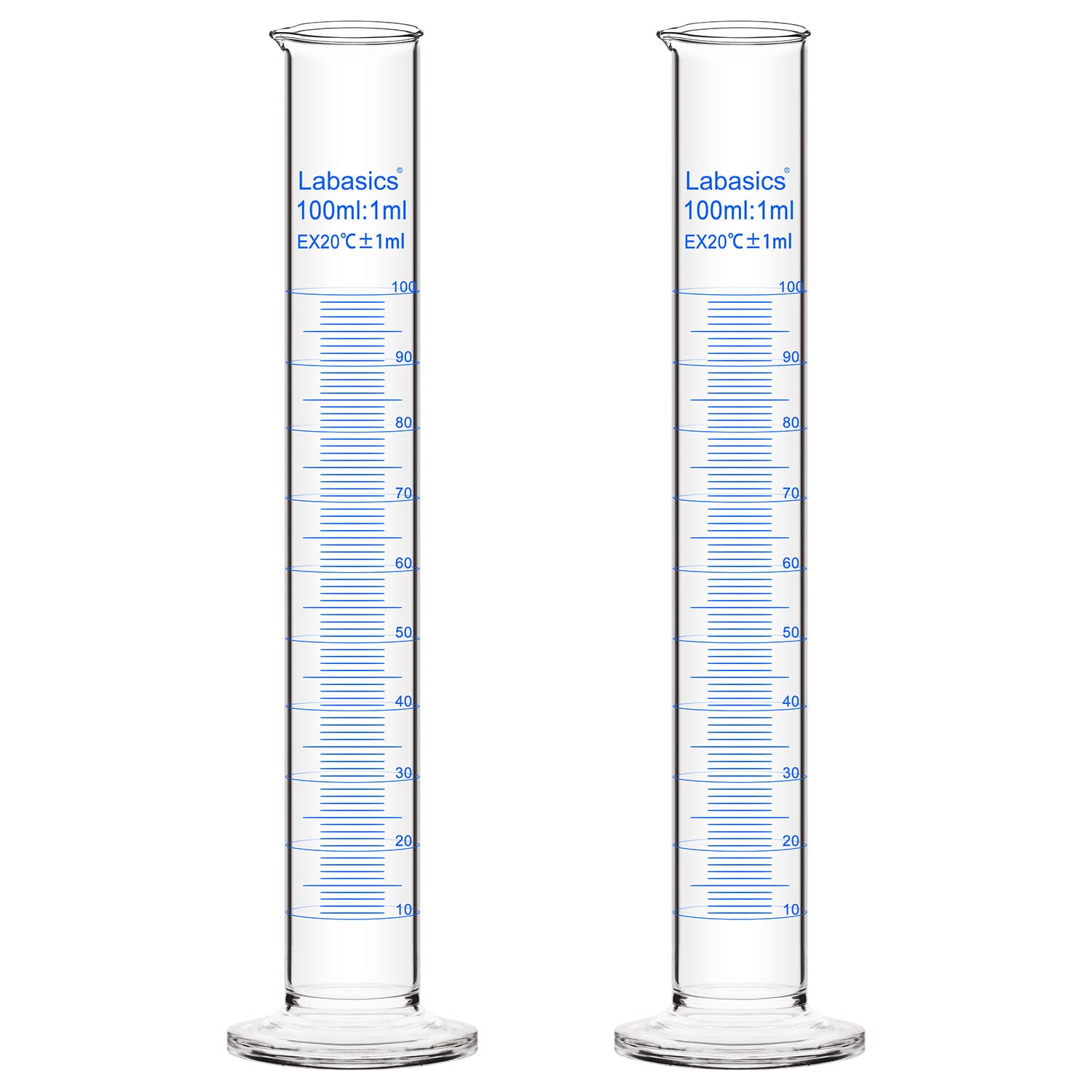 Labasics 2-Pack 10 ml Borosilicate Glass Graduated Cylinder Measuring Cylinder — Amazon image 10