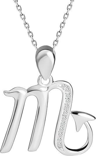 VIKI LYNN Zodiac Necklace for Women 925 Sterling Silver Zodiac Sign Constellation Necklace with Cubic Zirconia Birthday, Anniversary Zodiac Jewelry Gifts for Women, Her, Friend