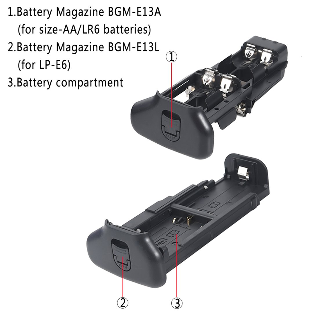 DSTE Télécommande Vertical Batterie Poignée Titulaire pour Canon EOS 6D DSLR Caméra comme BG-E13 avec 2-Pack LP-E6