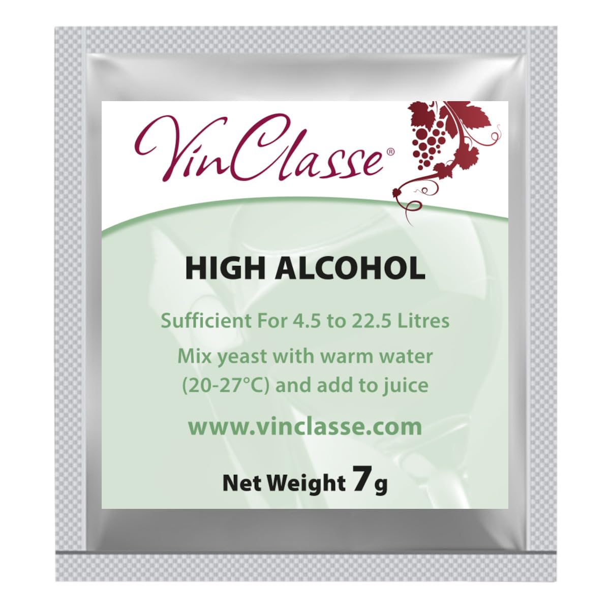 Vinclasse High Alcohol Wine Yeast - 7 Gram Sachet