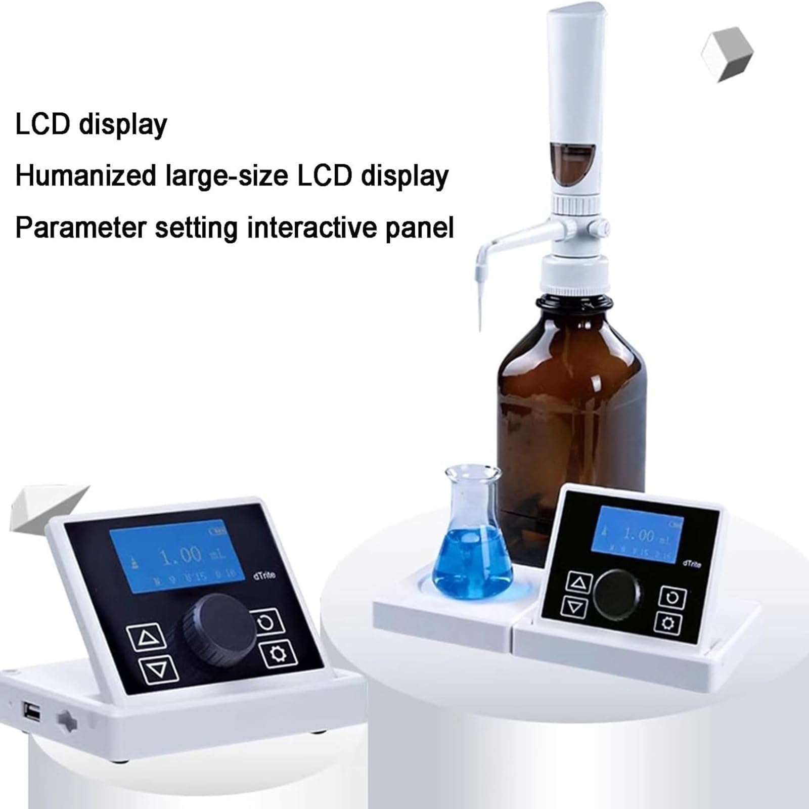 Elektronischer Flaschendeckelspender, Laborflüssigkeits-Titrator mit LCD-Display, 0,01-99 ml kontinuierliche Pipettierung, Reagenz-Dosiermaschine für den industriellen Einsatz