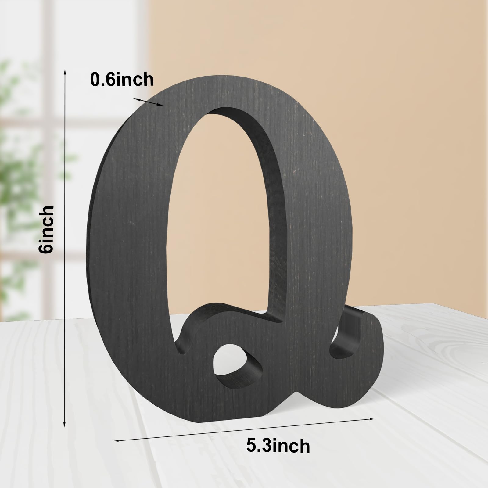 Letras rústicas de madera negra de 6 pulgadas, letras de madera sin terminar para decoración de pared, letras negras retro, decoración de tablero para manualidades, proyectos de fiesta en