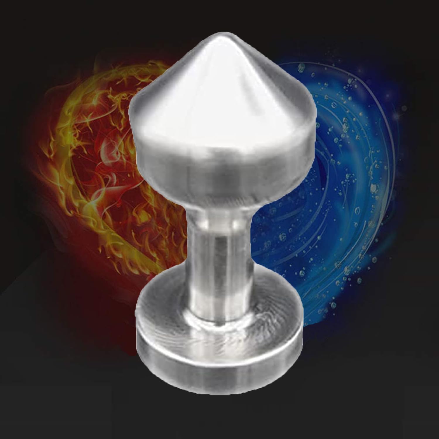 MFMYEE Großer Analplug Massiv - 655 g massiver Edelstahl Big Metal Butt Plug, Hochleistungs-Analkugeln, Analtrainer, Analdilatator, Trainings-Sexspielzeug, Keuschheitsspiele für Erwachsene für Männer