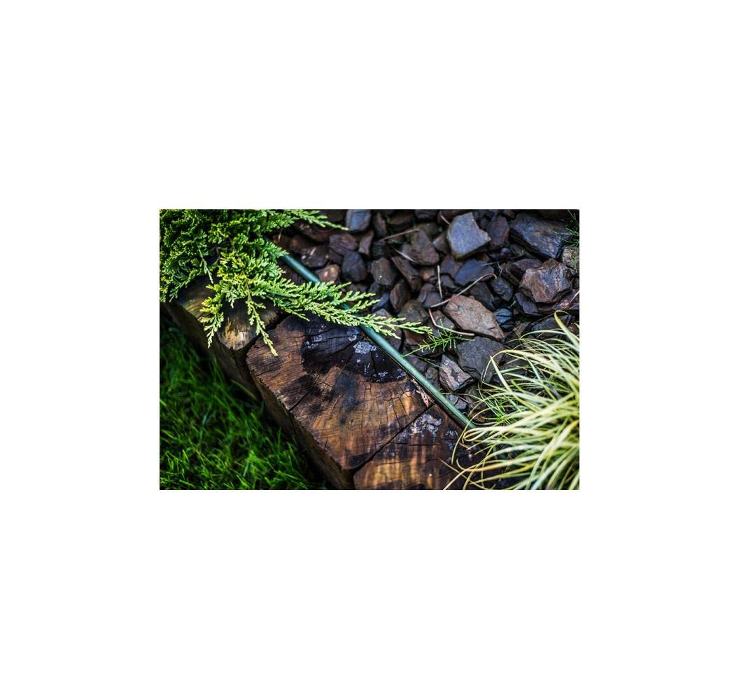 Bradas OBKBC18125 Rasenkante mit integriertem Kanal für Wasser- und Stromleitungen, 18 m x 12,5 cm, schwarz, 60 x 60 x 12,5 cm
