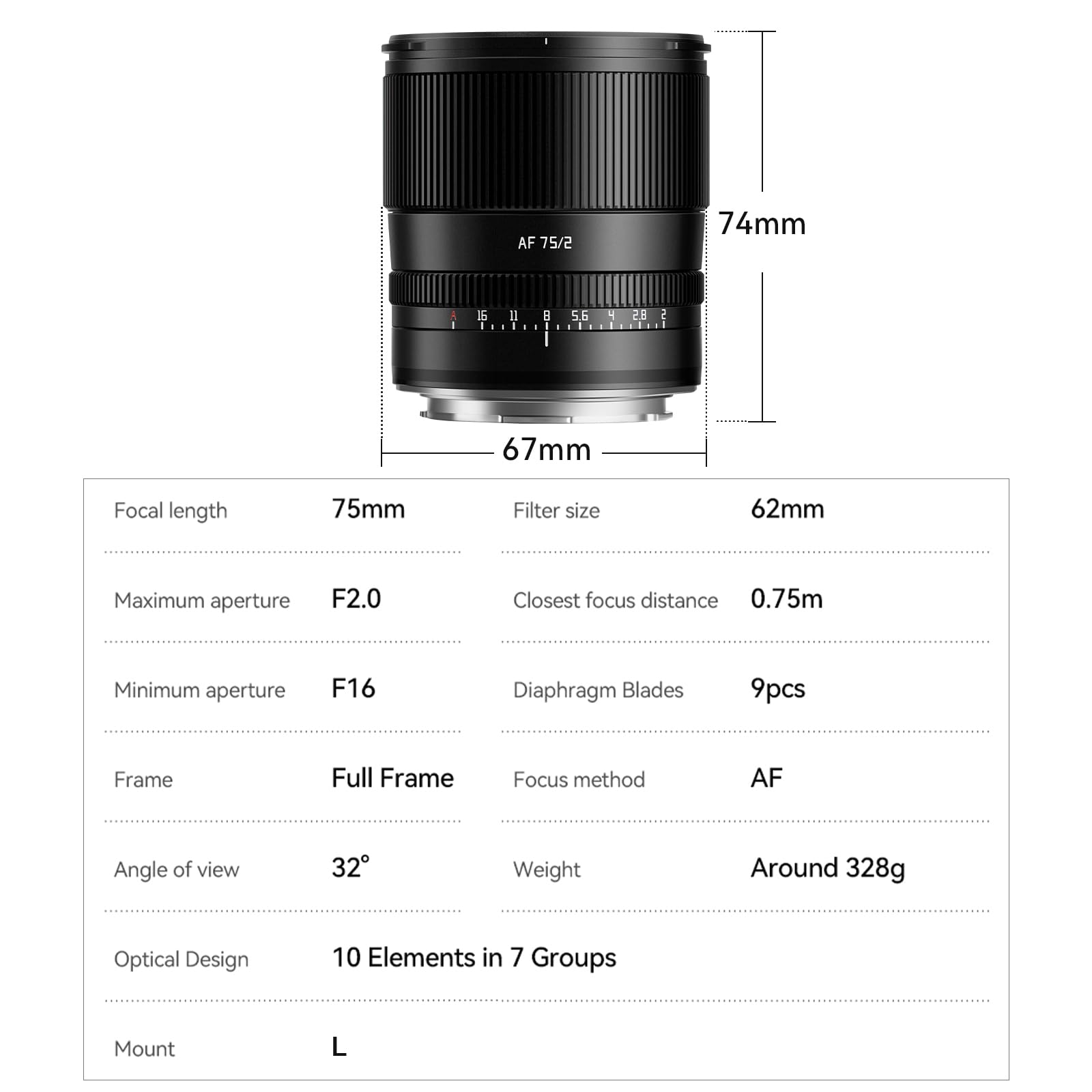 新品同様 TTartisan AF 75mm F2 Lマウント Amazon.co.jp: TTARTISAN AF 75mm F2 Lマウント STM オート