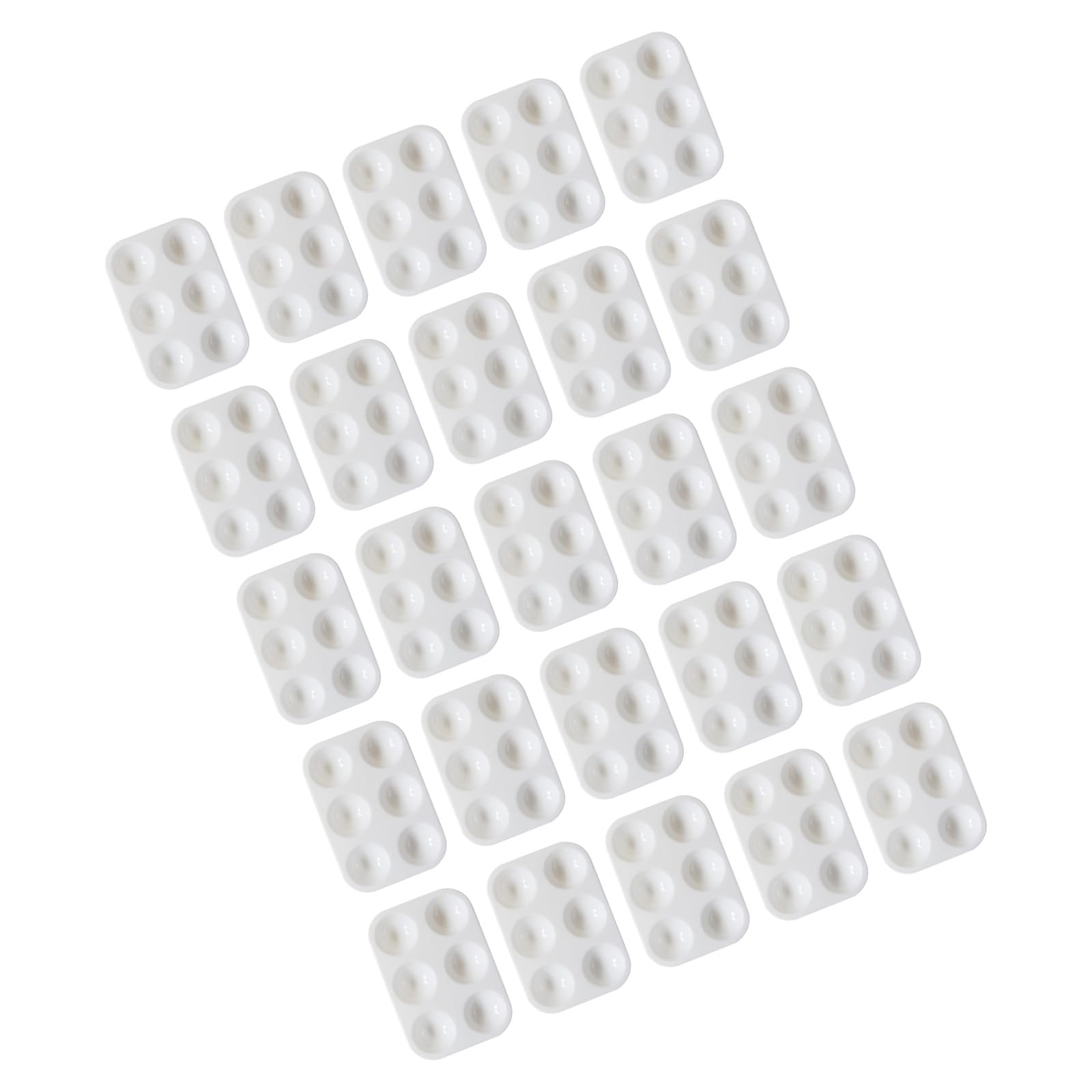 20 Pcs 6 Grids Palette Watercolor Palette Mixing Paint for Acrylic Gouache Watercolor Painting
