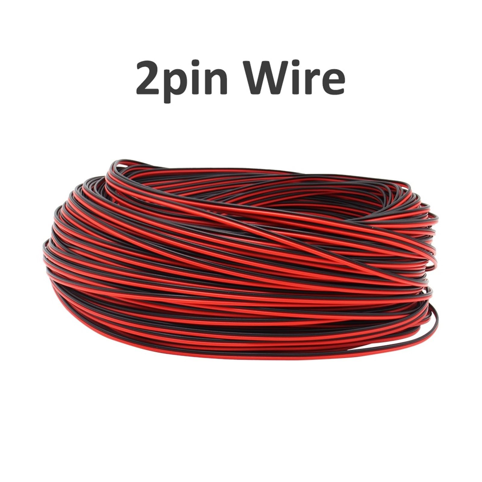 5/10/20/30/50M 2PIN Przewód Elektryczny Cynowana Miedź W Izolacji PVC Czerwony Czarny Kabel Do Przedłużania Światła Jednokolorowego 22AWG(30m)