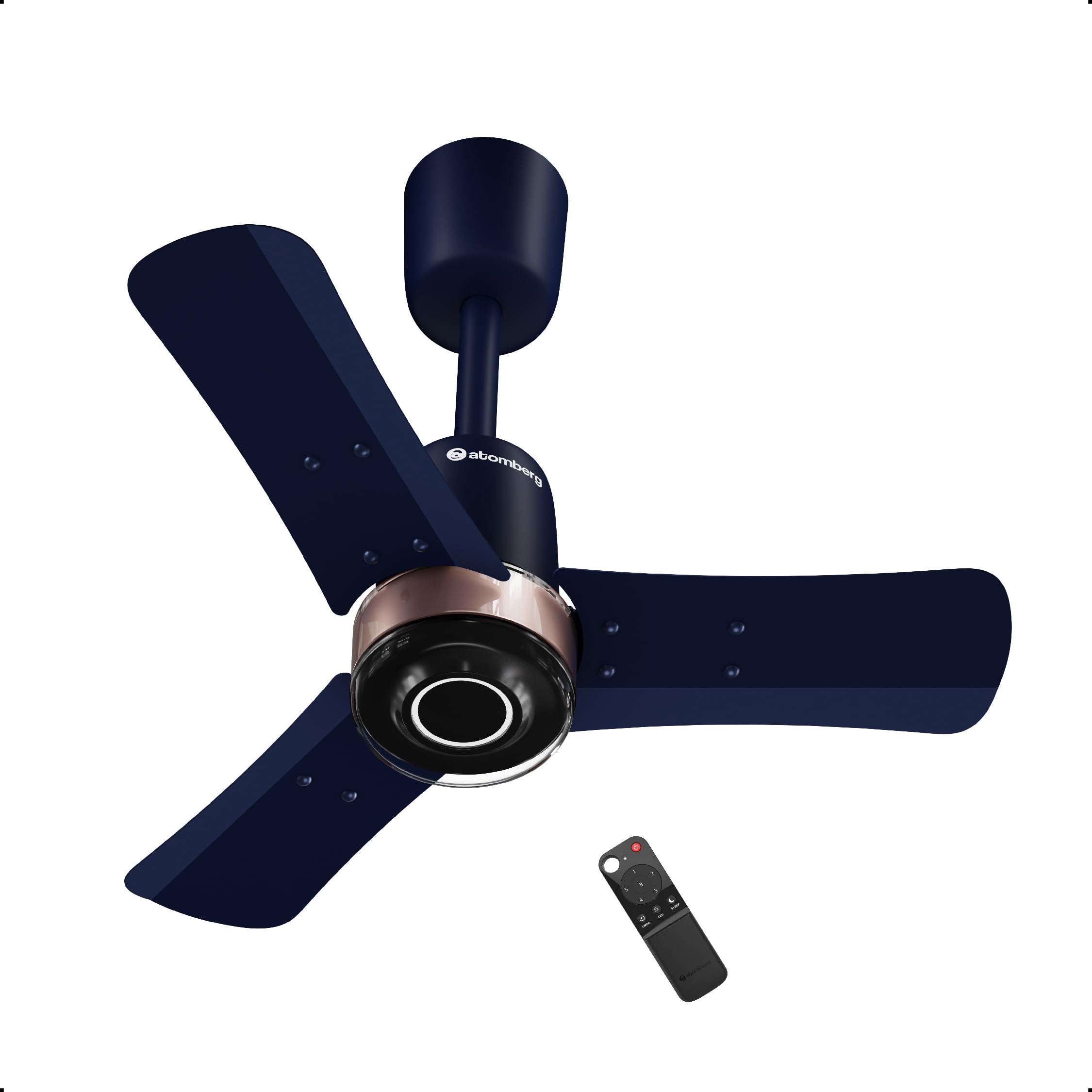 atomberg Renesa Elite Smart 600mm BLDC Ceiling Fan with IoT & Remote Control | 5 star Rated | High Air Delivery with Moonbeam LED Light | Newly Launched | 5 Year Warranty (Ritz Blue)