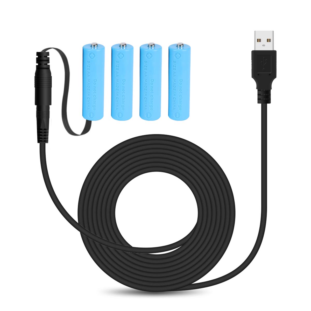 LANMU 単3形 ダミー電池 単3形 バッテリー電源 4個セット ブラック U…