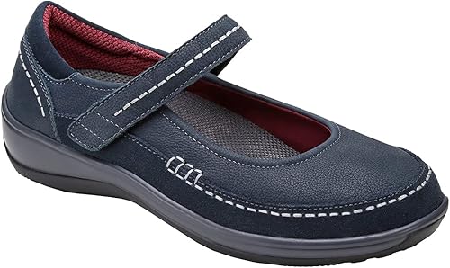 Orthofeet Soporte de arco Mary Jane para mujer, ideal para aliviar el dolor de talón y pie. Diseño terapéutico con soporte de arco, refuerzo de