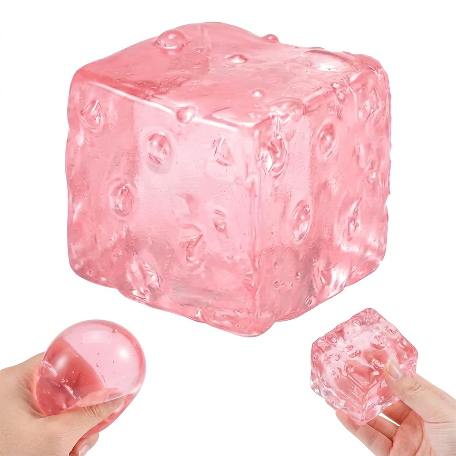 Pink Cheese Squishy, Cheese Squishy Stress Relief, Big Squishies Cheese Sensory Tool for Focus and Relaxation, 5 cm Pink Cheese Squishies for Office Workers