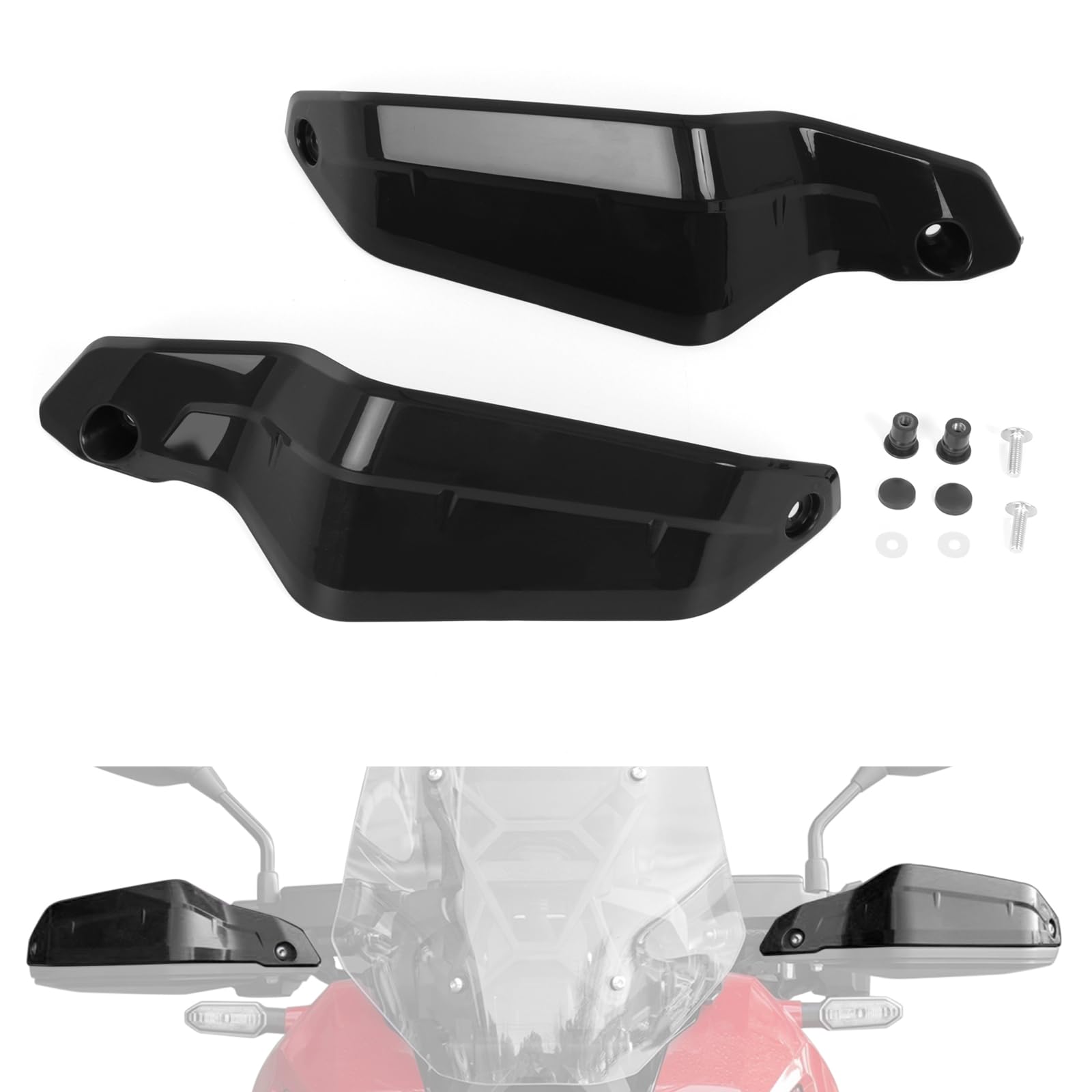 Paramani per moto Paramani in plastica ABS compatibili con Honda X-ADV 750 (2021-2025) XL750 Transalp (2023-2025) CRF1100L Africa Twin/Adv Sports (2020-2025) (Nero)