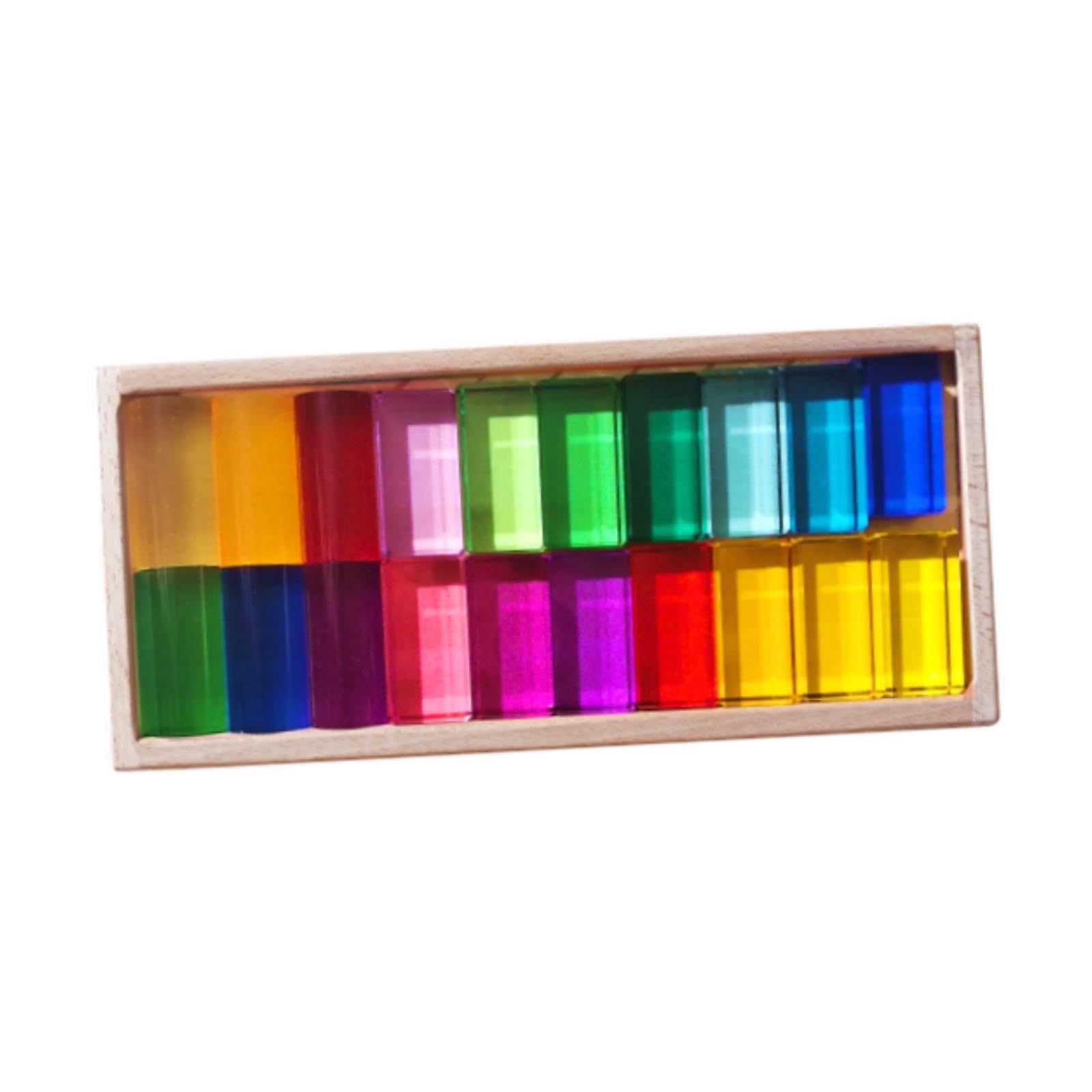 Set di blocchi da costruzione per bambini, blocchi da costruzione dai colori vivaci, gioco di impilamento arcobaleno, coinvolge i bambini per ore di divertimento, Stile A