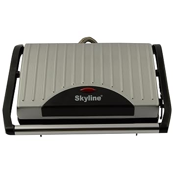 SKY LINE GA-017 Grill Sandwich Maker (Silver)