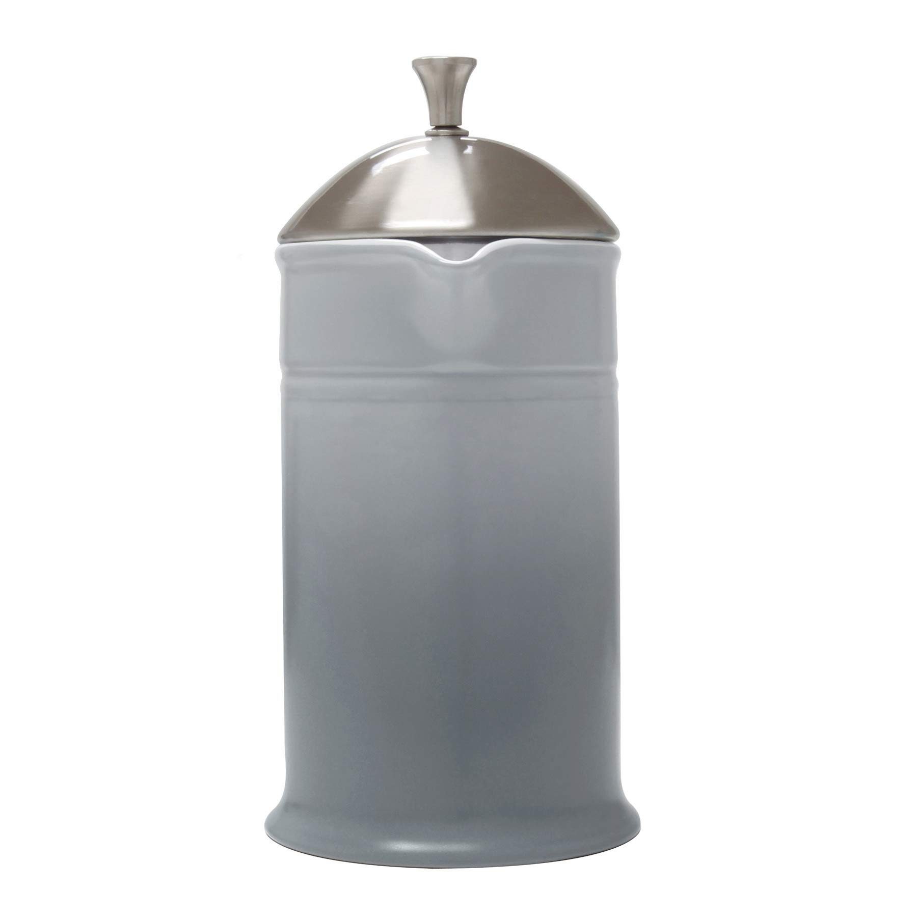Chantal 92-FP28 FG French Press con stantuffo/coperchio in acciaio inox, ceramica, grigio sfumato