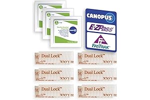 CANOPUS EZ Pass Mounting Strips: Adhesive Strips, Dual Lock Tape, Ezpass Tag Holder, Peel-and-Stick Strips