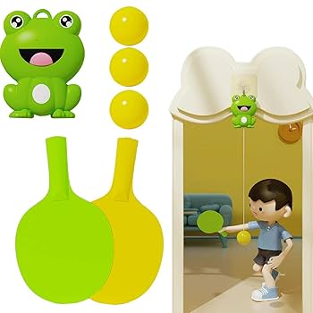 Amazon.co.jp: 卓球トレーナーセット カエルの形 屋内吊り下げ式