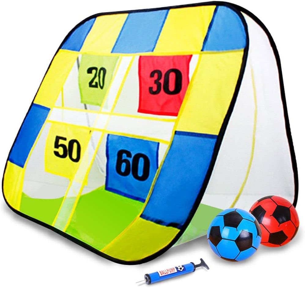 ストラックアウト サッカー ゴール ボール ハンドボール 折りたためる おもちゃ アウトドア 多人数で楽しめる 減圧ゲーム レント 親子ゲーム 子供 ギフト 柔らかいボール付き