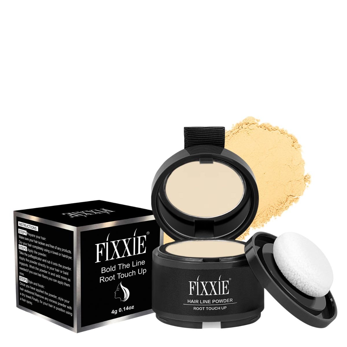 Hairline Powder Light Blonde, Root Touch Up, Instant Hair Loss Concealer for Thinning Hair, Windproof & Sweatproof Cover Up With Mirror and Puff