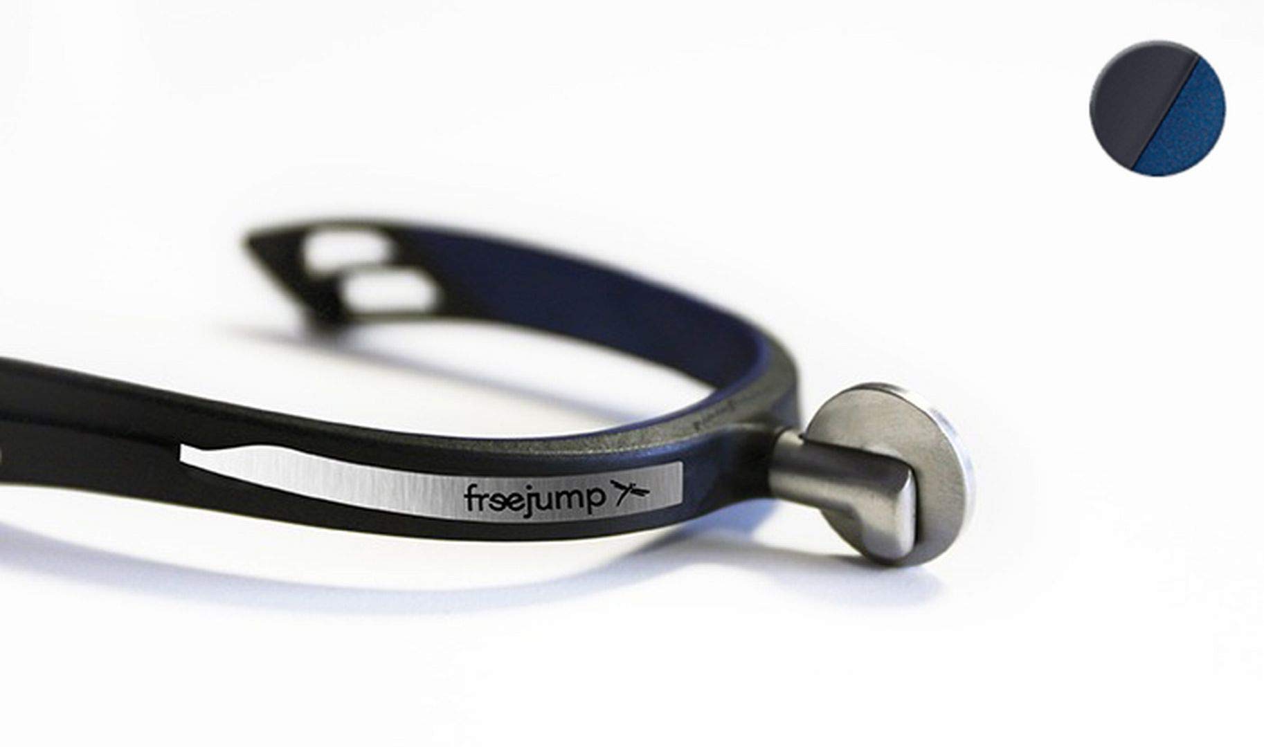freejump Spur One - Espuelas (disco, negro y azul perla)