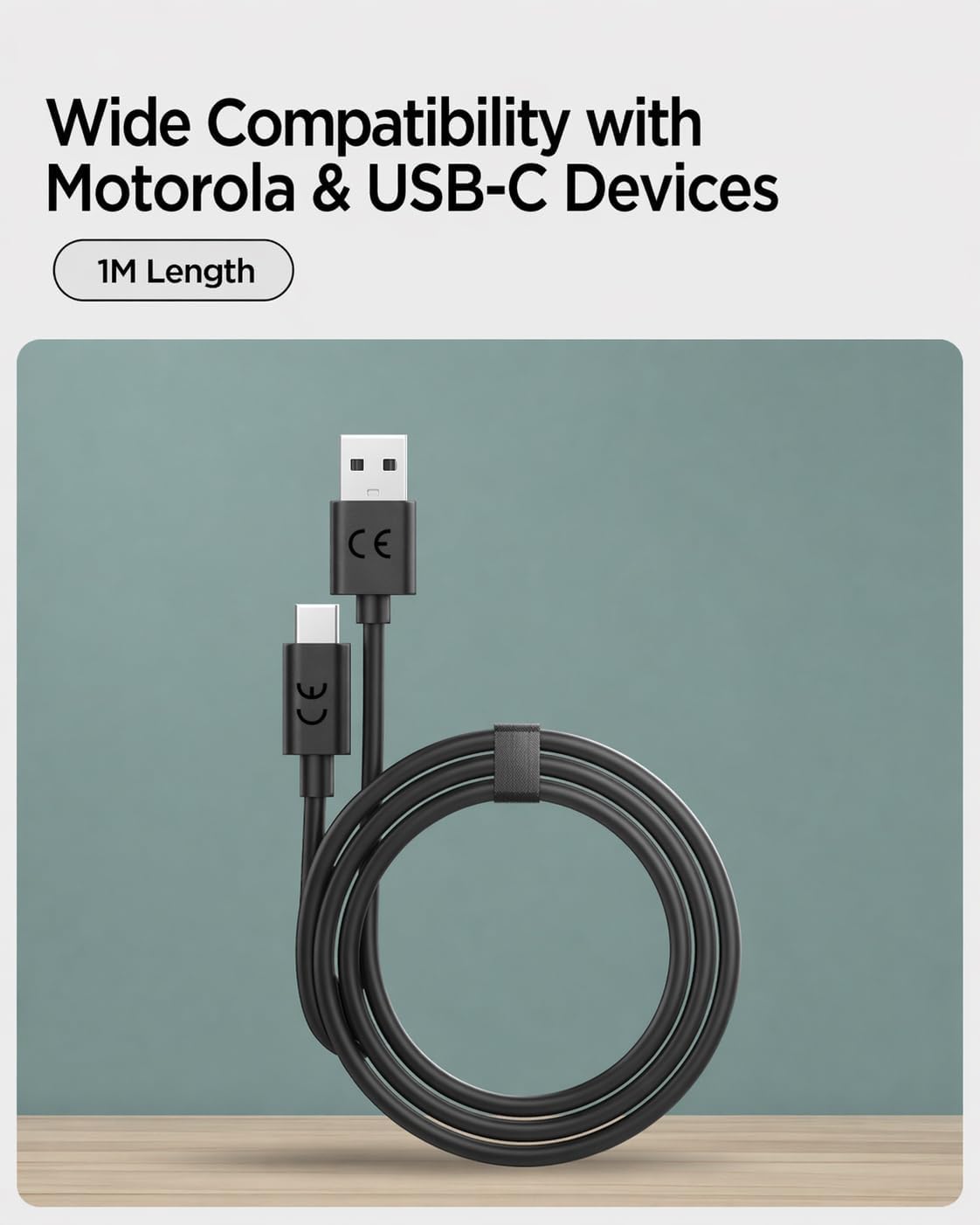 mPix® 33W USB A2C TurboPower Fast Charging Data Cable Compatible with Moto|60|50|40|30|Edge|Ultra| Fusion|Pro|Neo|razr|Stylus|G06|G05|G85|G45|G64|G84|G62|G54|G84|G67|E40|G35|G96|G82|G86-Black — Amazon image 4