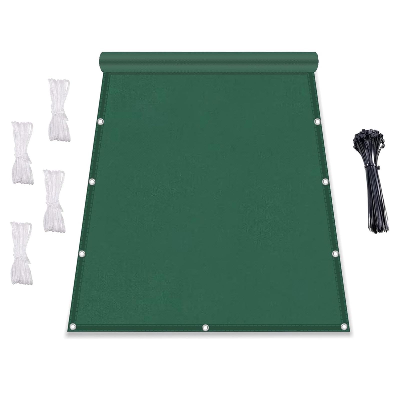 GJZQDKX Waterproof Rectangle Sun Shade Sail, UV Protection Canopy for Patio, Weather-Resistant Shade Net, Available Sizes (2x6m, Dark Green) - Perfect for Outdoor Spaces.