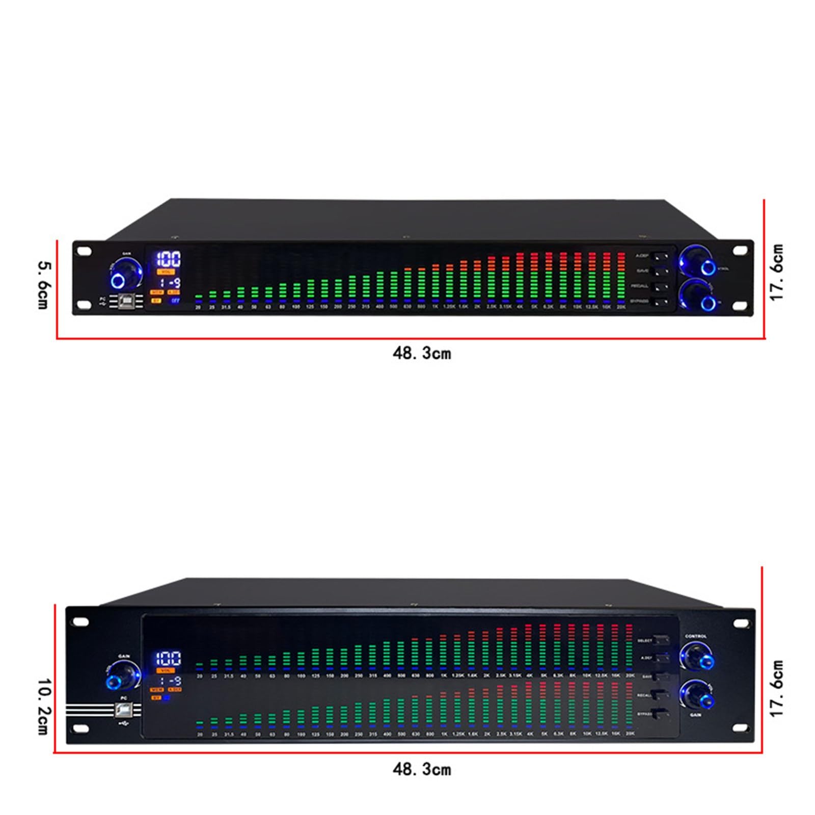 Controller audio DJ Mixer Digitale Processore con Equalizzatore Grafico a 31 Bande ed Eliminatore di Feedback DSP per Professionisti e Principianti