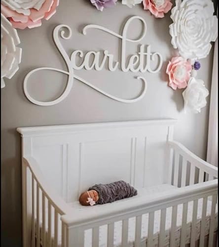 Custom Wood Name Sign by Chelsea Nicole Kids Room Decor Childrens Wall Decor Custom Name Plaque Laser Cut Name Up to 60" Wide Multiple Size and