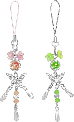 Miniatura 8 de Y2K Cute Phone Charms Set - Aesthetic Cherry,Flower, Butterfly & Star Cell Phone Straps, Kawaii PhoneAccessories for Bag Keychain, AirPods, Camera