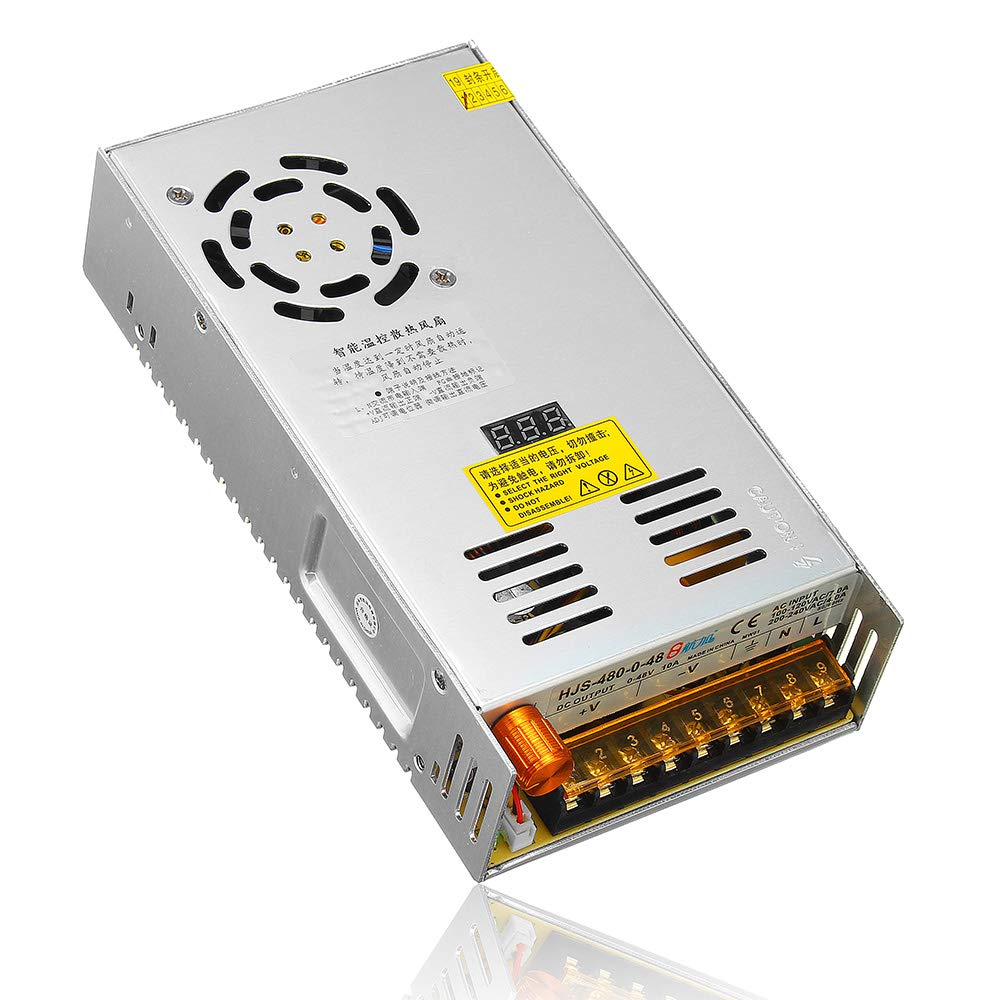 Cambio De Fuente De Alimentación Transformador Ajustable AC 110/220V A DC 0-48V 10A 480W con Pantalla Digital