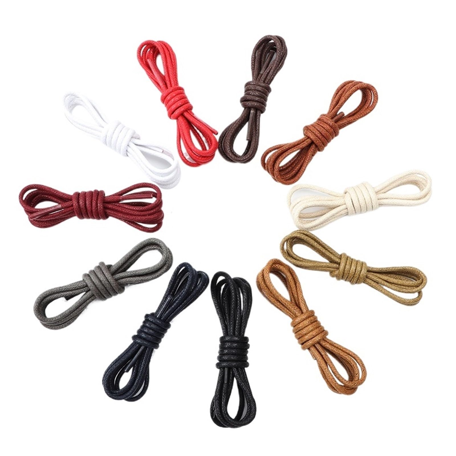 Cordones de Zapatos 1 par de Cordones de Cuero encerados de algodón for Zapatos, Cordones Redondos for Botas, Cordones de 60/80/100/120/140 cm(Purple Red,140cm)