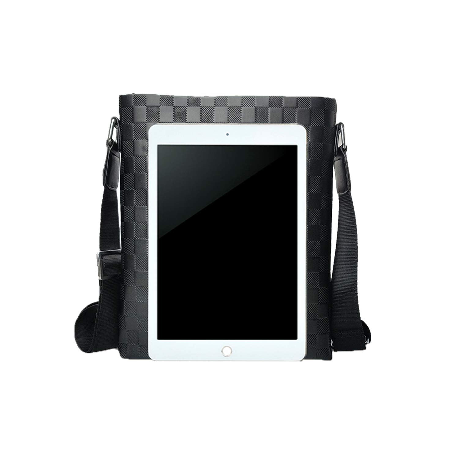 Flow.month Sac à bandoulière en Cuir pour Homme d'affaires Casual Ipad Casual Crossbody Bag Classic Bag Tote Bag, bandoulière réglable, adapté aux Voyages/au Quotidien/au Bureau