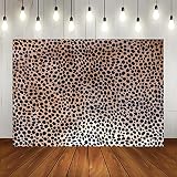 Lofaris Leopard Photo Backdrop Black and Brown Spots Leopard Skin Background Adults Birthday Lady Bachelorette Party Banner Portrait Studio Props 7x5ft