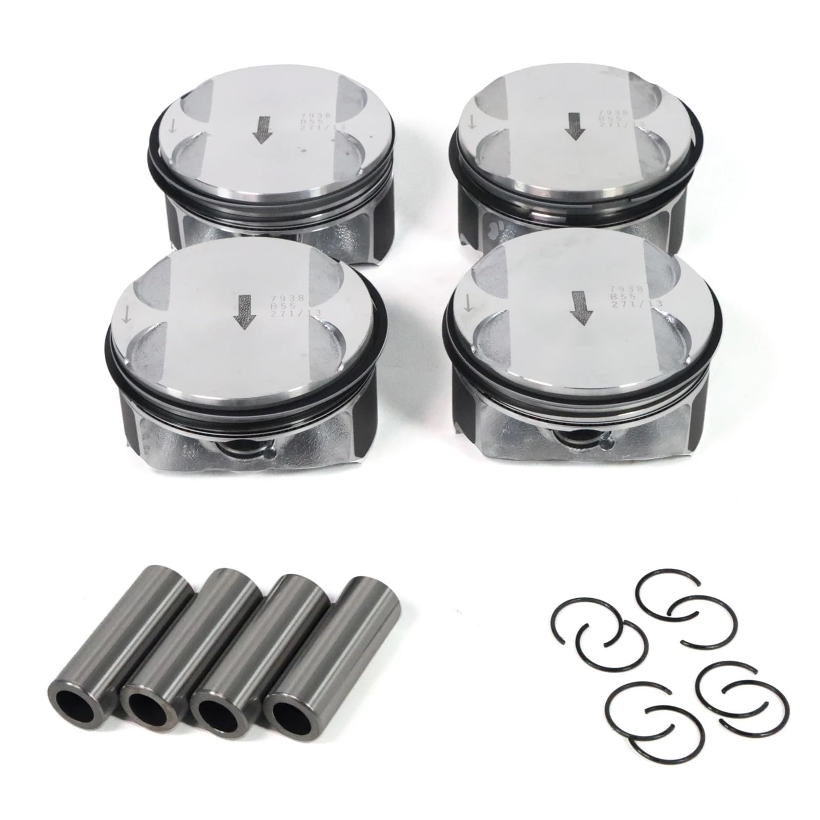 Anello Pistone Kit di 4 pistoni e fasce elastiche motore per Chevy Captiva Cobalt Equinox HHR Impala 2.4L Sostituire