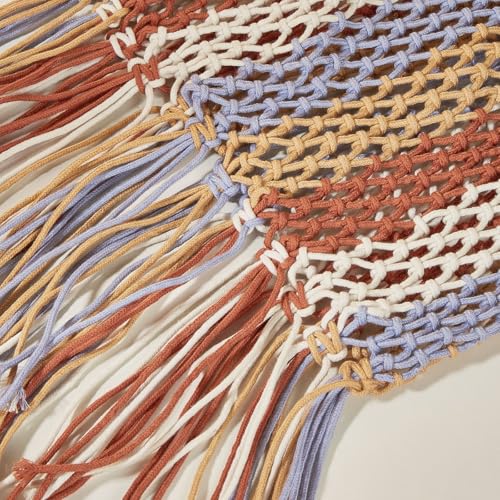 Image of GRPKSSIB Boho Beach Bags Knitted Tote Bag Bohemian Crochet Purse Handbags Summer Shoulder Bag Tassels for Women