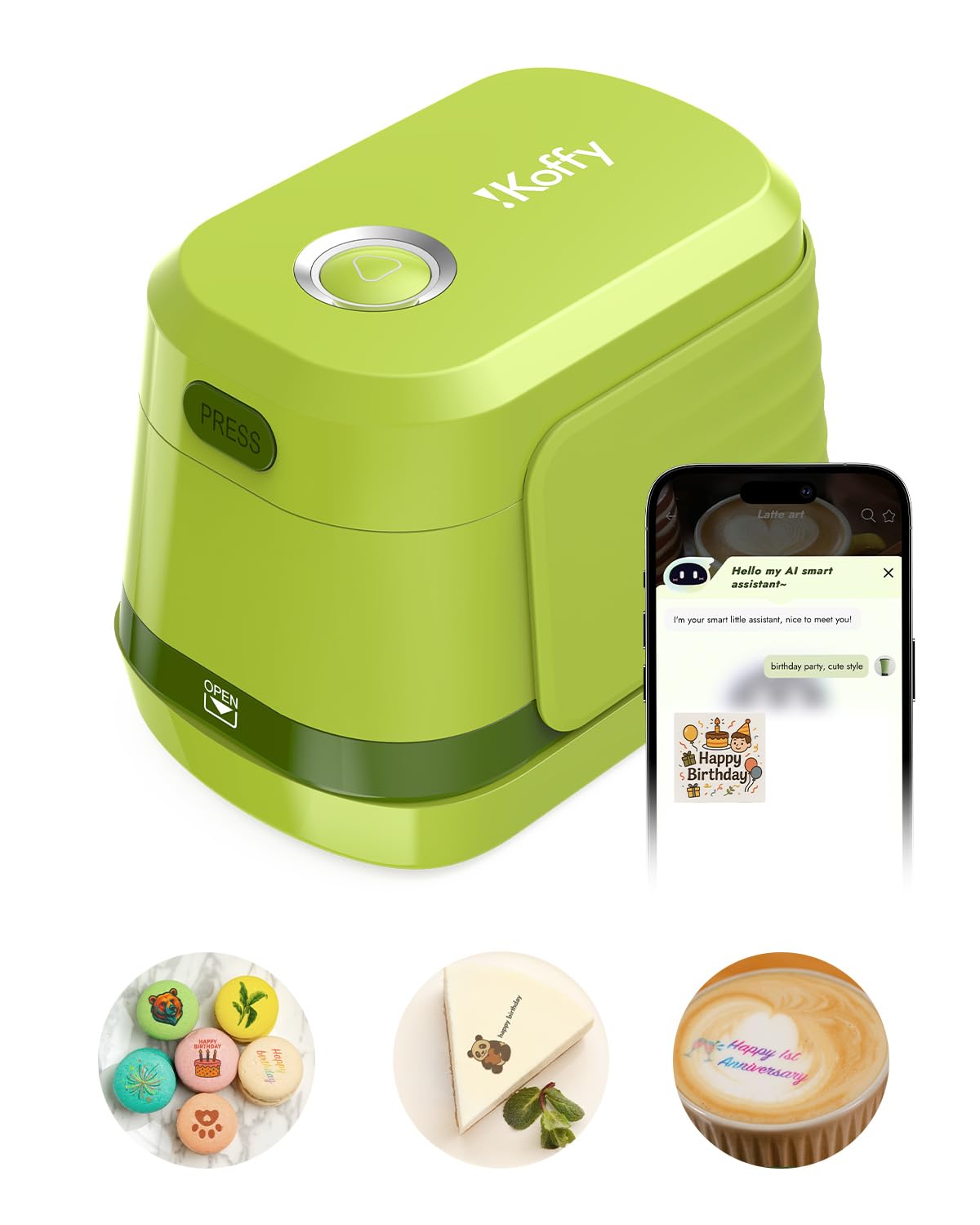Amazon.co.jp: iKoffy EdiBot、AI搭載ポータブルフルカラーフード