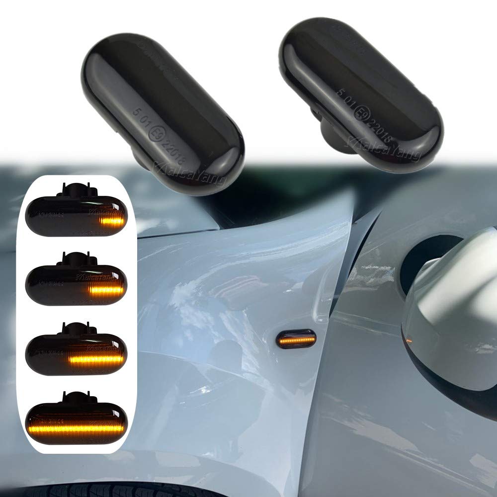 Feux Clignotants Latéraux LED Ambre Pour Smart Fortwo - Renault Clio/Kangoo - Clignotants Dynamiques