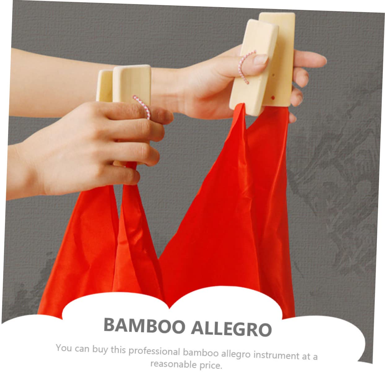 Clapper, instrumento de percusión, 4 piezas Clapper Instruments tablero de bambú Madera clásica allegro Castañuelas Tablero de nudillos Placas de bambú for instrumento musical clapper de mano ma