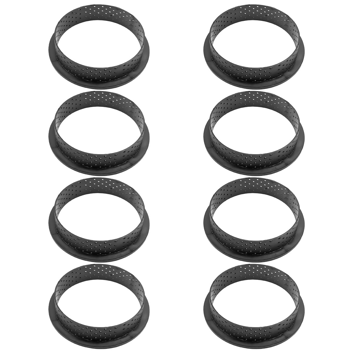 Anneau à tarte perforé Alnicov en lot de 8 moules à gâteau ronds pour mousse