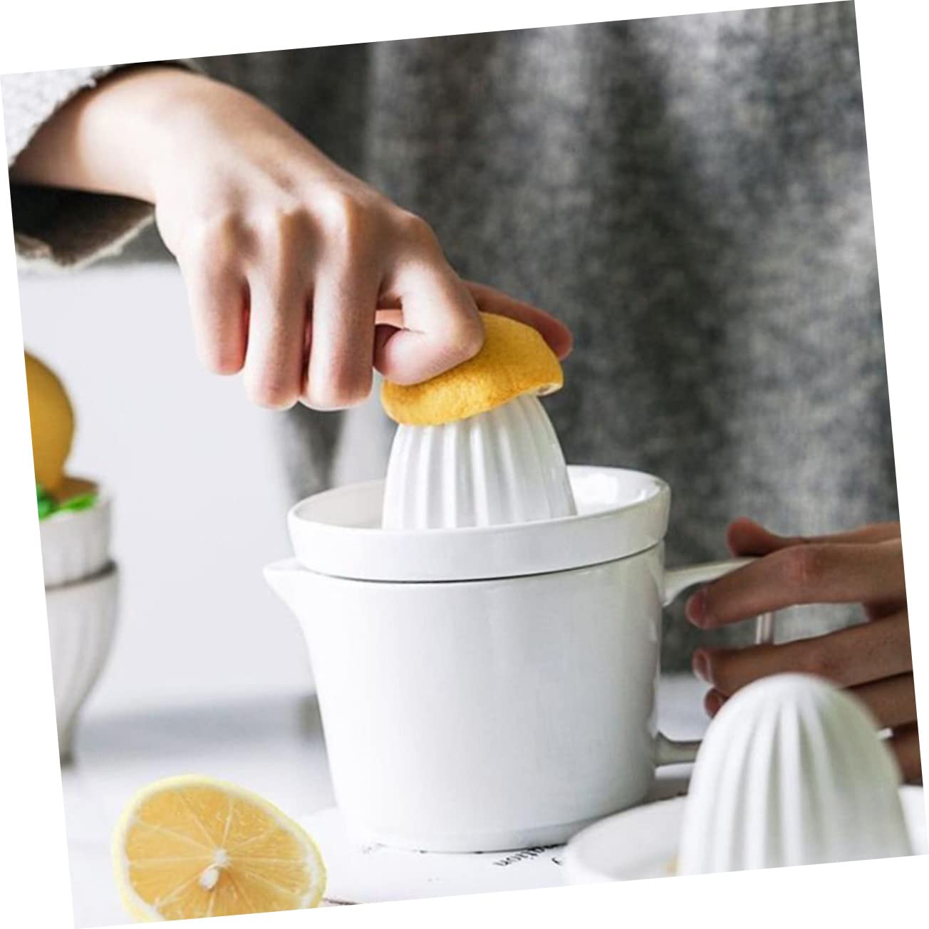 Spremiagrumi Manuale in Ceramica Bianco 1 Pezzo per Frutta
