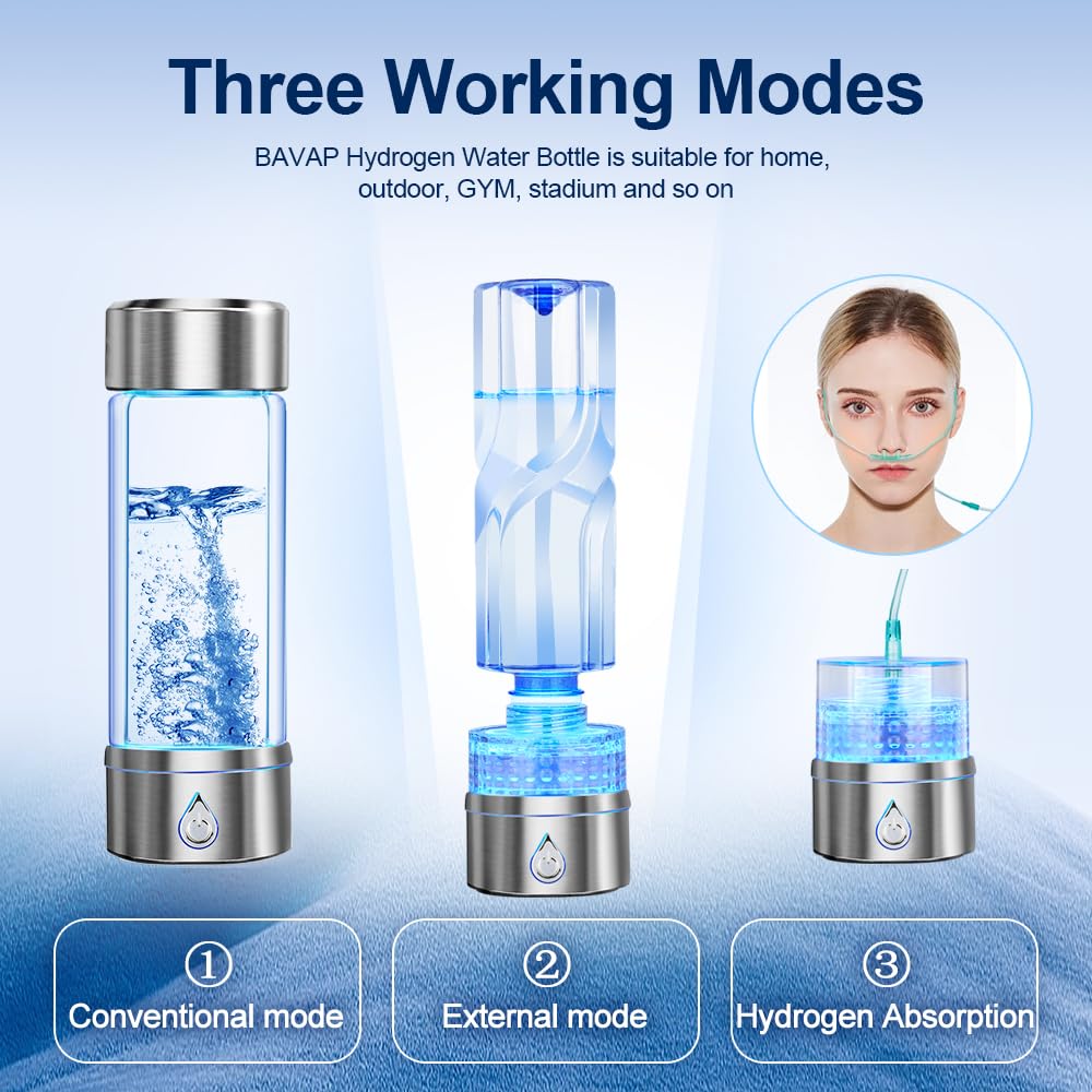 BAVAP Hydrogen Water Bottle 14.1oz Hydrogen Water Bottle Hydrogen