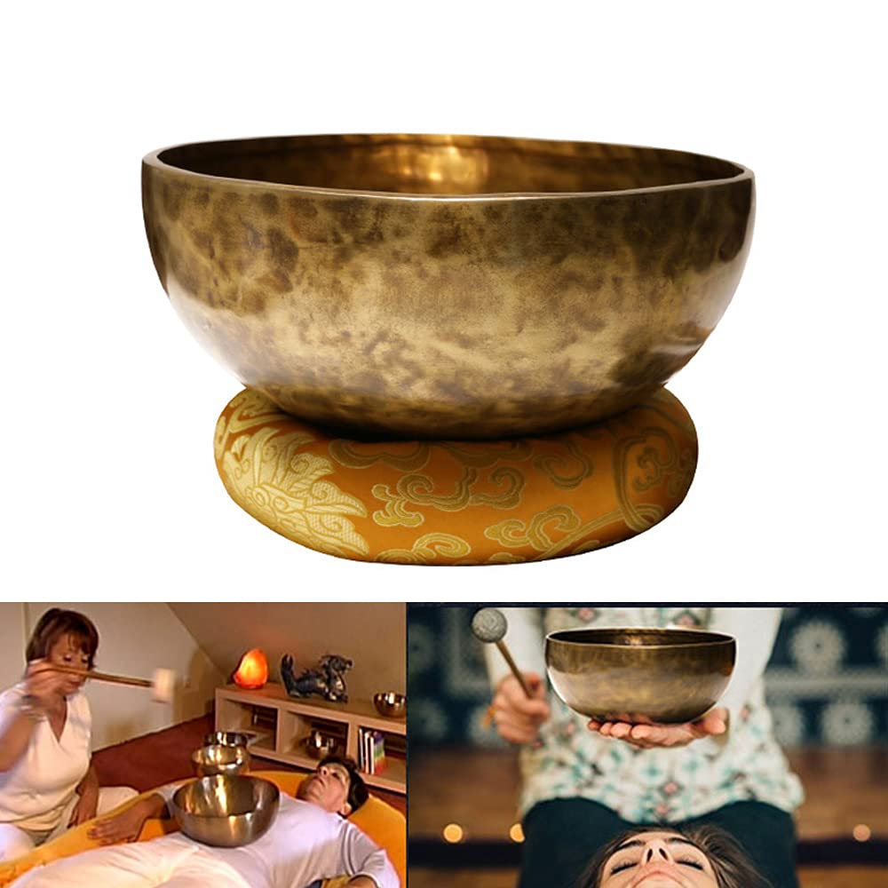UUK 30CM Singing Sound Bowl Oversize Pure Copper Tibetan Singing Bowl Set Nepal Handmade Sound Healing Yoga Meditation Music Bowl