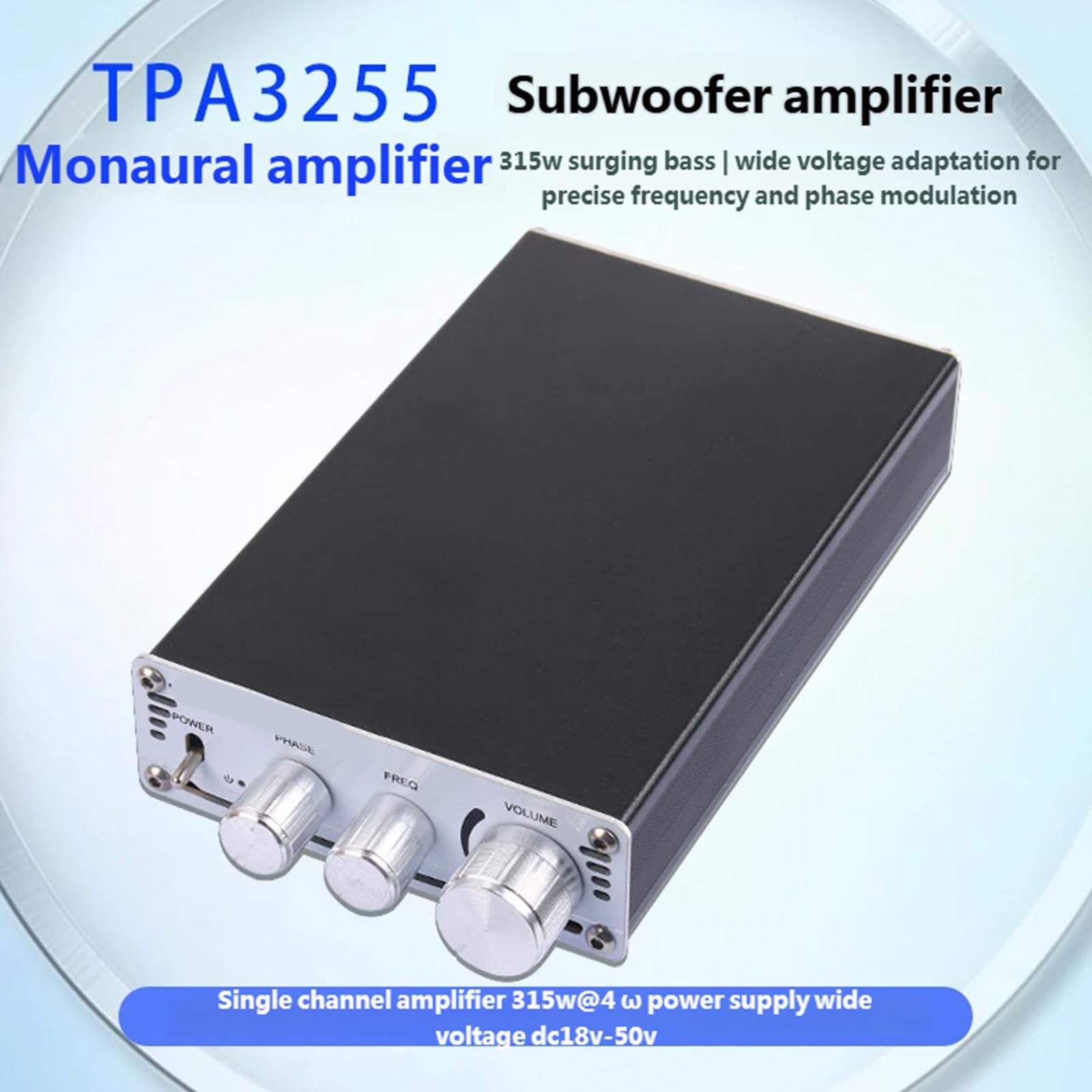 Modulo amplificatore digitale TPA3255 315 W per sistemi subwoofer, 40-120 Hz, frequenza regolabile e potenza sonora ad alta fedeltà