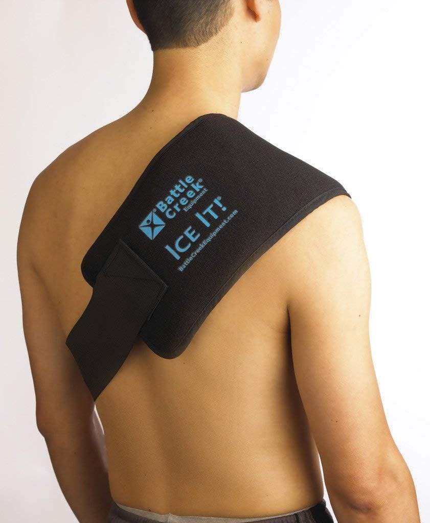 Cold & Hot Therapy System Ice Pack Wrap for Shoulder, Back, Leg and Abdomen - Ice It!® MaxCOMFORT™ (Large Design; 6” x 18”) - from Battle Creek Equipment, Hot & Cold Therapy Items Since 1931!