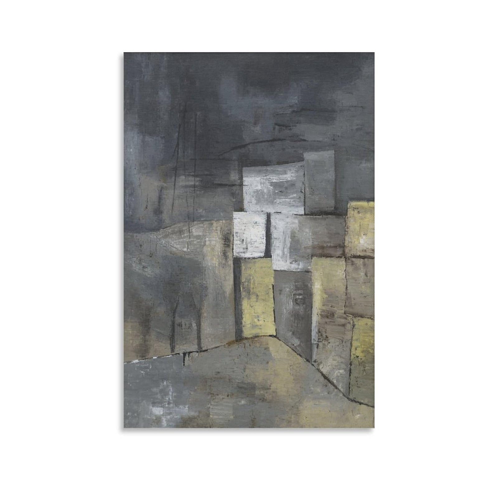 KLAGCBDF RAM KUMAR Untitled (4) Poster Cool Artworks Painting Wall Art Canvas Prints Hanging Picture Posters 24x36inch(60x90cm)