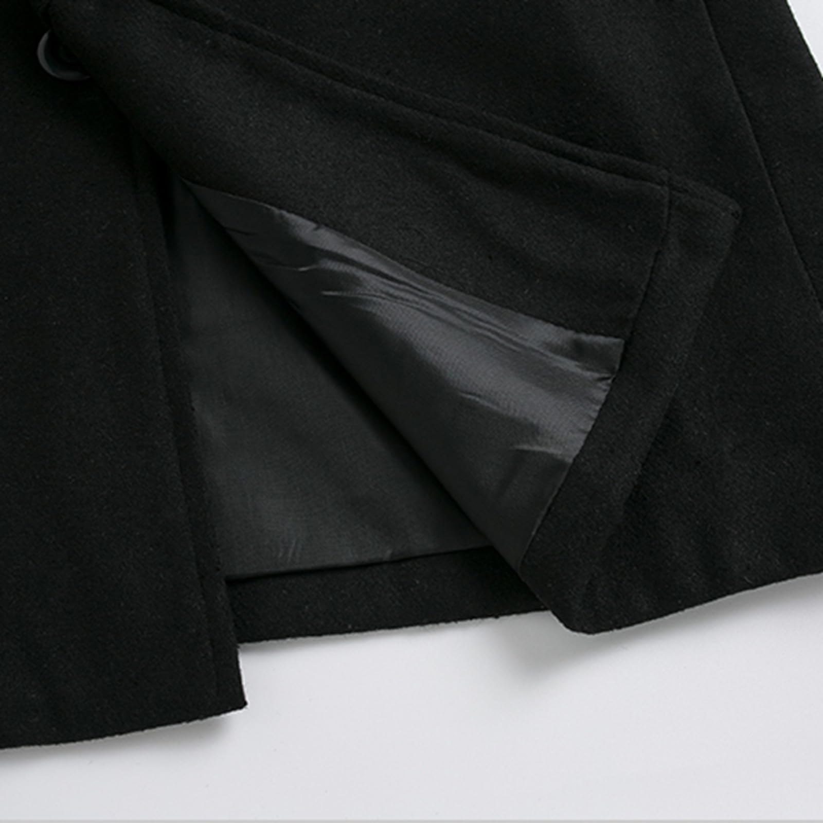 Abrigo de invierno para hombre Lapel Collar Negocios Slim Fit Cálido Casual Largo Bolsillos Abrigo de Piel Navidad Parka Abrigo de Invierno Abrigo de Hombre Abrigo de Lana Abrigo Gabardina Blend