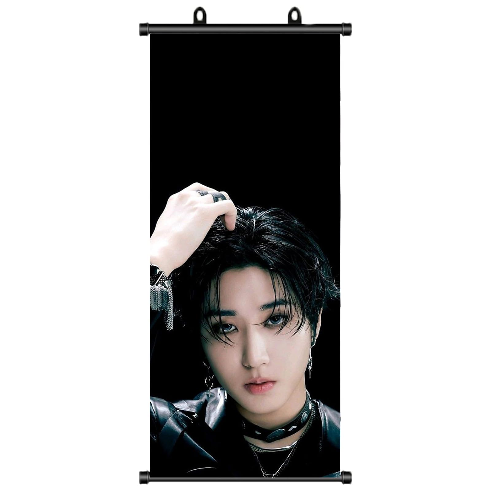 Stray Kids Han Poster, Stray Kids Han Roll-up Picture, StrayKids Fan Merchandise, StrayKids Scroll Poster, Birthday Decoration, Fabric for Wall Decoration, 70 * 30cm